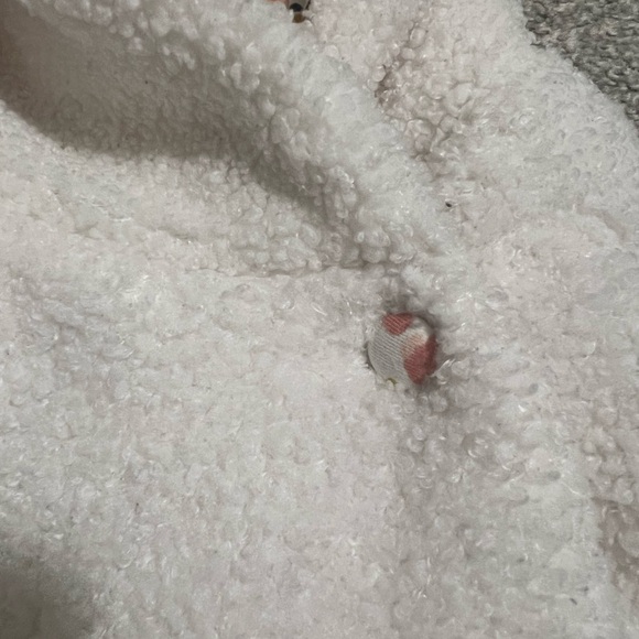 Off White Sherpa Vest with Ears on hood. Size 2t EUC - Picture 2 of 6